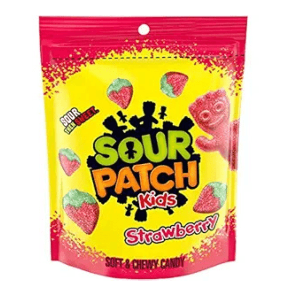 SOUR PATCH STRAWBERRY ຂະໜົມຊາວແພັດ ຣົດສະຕໍເບີຣີ່