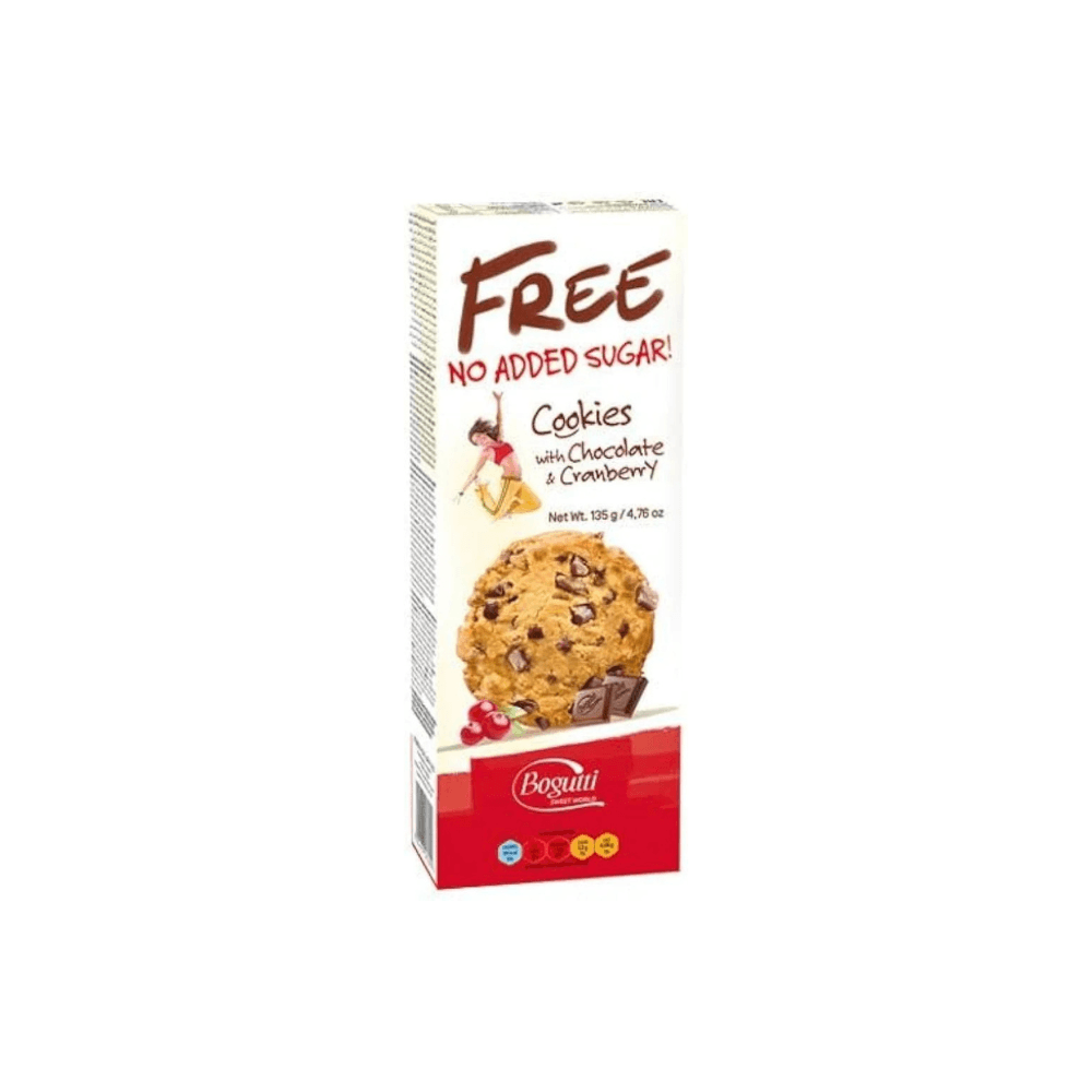 Bogutti Sugar-Free Cookies Chocolate & Cranberry 135g