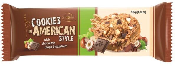 Bogutti American Style Chocolate Chip with Hazelnut Cookies 135g