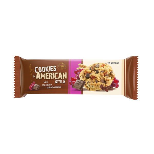 Bogutti American Style Chocolate & Raisins Cookies 135g