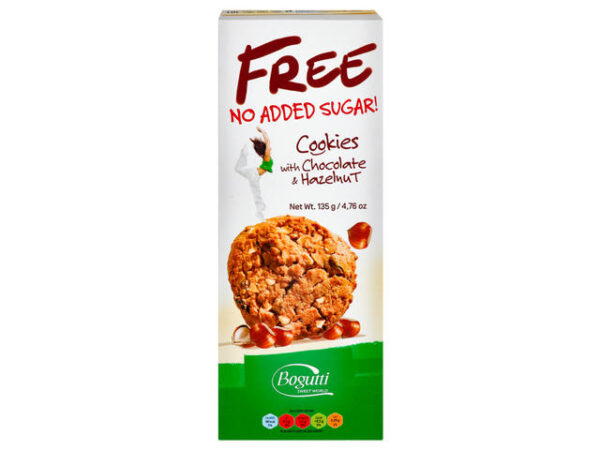 Bogutti Sugar-Free Cookies Chocolate & Hazelnut 135