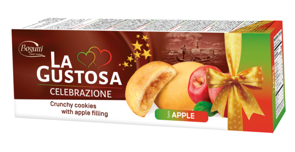 La Gustosa Celebrazione Crunchy Cookies with Apple Filling 150g