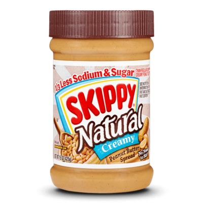 SKIPPY NAT.LESS SOD.&SUG. PEANUT BUTTER