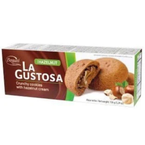 La Gustosa Crunchy Cookies with Hazelnut Cream 150g - Image 1