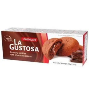 La Gustosa Crunchy Cookies with Chocolate Cream 150g - Image 1