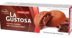 La Gustosa Crunchy Cookies with Chocolate Cream 150g - Image 1